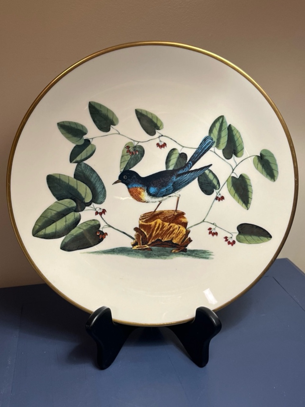 Vintage  "The Bluebird" collector plate from Gorham's Catesby Collection